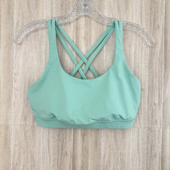 Lululemon Energy Bra Luxtreme Size 8 B/C Cup Fresh Teal Yoga Padded Workout Gym - Picture 1 of 10